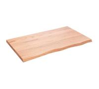 vidaXL Étagère murale Tablette suspendue bord vivant 100x60x4cm Chêne massif traité Marron clair