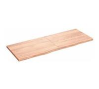 vidaXL Étagère murale marron clair 160x60x4cm bois chêne massif traité 363714 Marron G