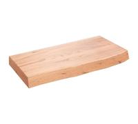 vidaXL Étagère murale Chêne massif – flottante, marron clair traité 60x30x(2-6) cm