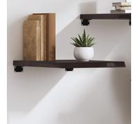 vidaXL Étagère murale marron foncé bois chêne massif