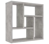 vidaXL Étagère Murale, Meuble de Rangement Suspendu, Organisateur de Maison Salon Salle de Séjour Intérieur, Gris Béton Bois d’Ingénierie