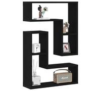 Étagères murales - Chêne noir - 50x15x85 cm - Bois reconstitué - 2 pièces