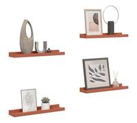 vidaXL Étagère murale 4 pcs 40×9×3 cm Bois d'ingénierie – Moderne, gain de place – Rouge