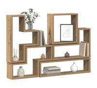 vidaXL Étagère Murale Montage Mural Chêne Artisanal 96 x 12 x 64 cm, Étagère Murale rectangulaire Moderne, Rangement Pratique, déco Gain de Place, Organisateur pour Salon et Bureau