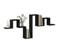 vidaXL Étagère Murale Montage Mural Chêne Noir 104,5 x 43 x 10 cm, Étagère Murale Rectangulaire Tendance, Rangement Pratique, Design Moderne, Décor Contemporain, Gain de Place Multifonction