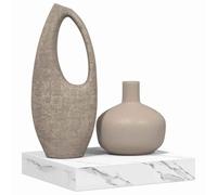 vidaXL Étagère Murale Montage Mural Marbre Blanc 23 x 23,5 x 3,8 cm