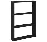 vidaXL Étagère Murale Noir 43x9x60 cm Bois d'ingénierie, étagère Flottante, étagère Suspendue, étagère Murale d'angle, étagère Murale Flottante
