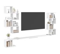 vidaXL Étagère Murale pour téléviseur Blanc 160 x 15 x 94 cm, Salon Moderne, Meubles Tendance, étagères murales, Console média, Rangement Suspendu pour l'organisation à la Maison