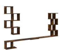 vidaXL Étagère murale pour téléviseur Chêne fumé 160 x 15 x 94 cm