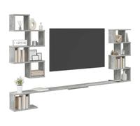 vidaXL Étagère Murale pour téléviseur Gris béton 180 x 15 x 94 cm, Salon Moderne, Meubles Tendance, étagères murales, Console média, Rangement Suspendu pour l'organisation à la Maison