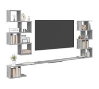 vidaXL Étagère Murale pour téléviseur Sonoma Gris 160 x 15 x 94 cm, Salon Moderne, Meubles Tendance, étagères murales, Console média, Rangement Suspendu pour l'organisation à la Maison