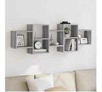 vidaXL Étagère murale sonoma gris 129x18x42 cm bois ingénierie 853223