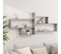 vidaXL Étagère Murale Sonoma Gris 168.5 x 17 x 68 cm Bois d'ingénierie