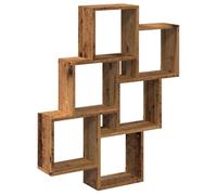 vidaXL Étagère murale sous forme de cube vieux bois 78x15x93 cm Marron