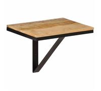 Vidaxl Étagère Murale 40x30x32 Cm Bois Massif De Manguier Et Fer Multicolore