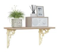 vidaXL Étagère murale Supports 2 pièces Blanc antique 10 x 10 x 2,8 cm Acier