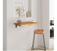 vidaXL Étagère Murale, Tablette Flottante, Décoration Murale de Bureau Salle de Séjour, 40x40x2,5cm Carré Massif Acacia Bordure Assortie