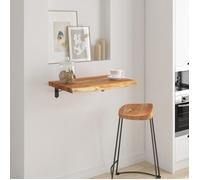 vidaXL Étagère murale Tablette flottante rectangulaire en acacia massif Bordure assortie