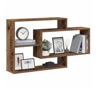 vidaXL Étagère murale vieux bois 104x20x58,5 cm bois d'ingénierie, étagère flottante, étagère murale d'exposition, panneau 855822