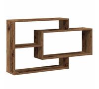 vidaXL Étagère murale Vieux Bois 104x20x58,5 cm, bois d'ingénierie, étagère flottante d'exposition