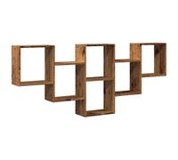 vidaXL Étagère Murale Vieux Bois 159x18x66 cm Bois d'ingénierie, étagère Flottante, étagère d'exposition Murale, étagère pour CD