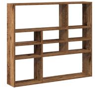 vidaXL Étagère murale vieux bois 90x16x78 cm bois d'ingénierie, étagère flottante murale, étagère de buanderie, étagère à 856069 Marron