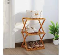 vidaXL Étagère pliable à 3 niveaux Marron 43x31x63 cm Bois d'acacia 153329