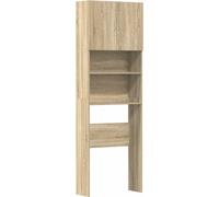 vidaXL Étagère pour machine à laver Chêne Sonoma 64x24x190 cm Matériau dérivé du bois