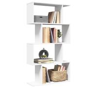 vidaXL Bibliothèque séparateur de pièce à 4 Niveaux Blanc 70 x 24 x 129 cm Bois d'ingénierie