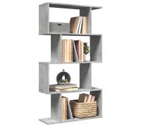 vidaXL Étagère séparatrice 4 niveaux gris béton
