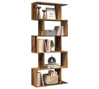 vidaXL Étagère séparatrice de pièce à 5 Niveaux Vieux Bois 70x24x161cm, étagère, étagère à Livres, étagère de Rangement, bibliothèque