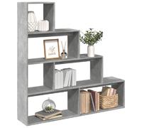 vidaXL Étagère séparatrice à 4 niveaux - Gris béton