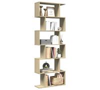 vidaXL Étagère séparatrice de pièce 6 Niveaux chêne Sonoma 70x24x193cm, étagère, étagère à Livres, étagère de Rangement, bibliothèque