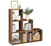 vidaXL Étagère séparatrice de pièce 3 niveaux - Vieux bois