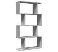 vidaXL Étagère séparatrice de pièce Sonoma 4 niveaux gris 70x24x129 cm