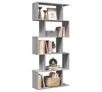 vidaXL Étagère séparatrice de pièce 5 niveaux Sonoma gris 70x24x161 cm