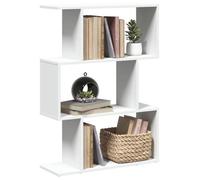 vidaXL Bibliothèque séparateur de pièce à 3 Niveaux Blanc 70 x 24 x 97 cm Bois d'ingénierie