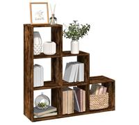 vidaXL Étagère séparatrice de pièce 3 niveaux chêne fumé 99x29x99 cm