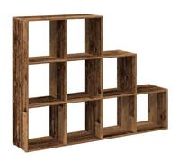 vidaXL Étagère séparatrice de pièce à 3 Niveaux Vieux Bois