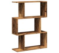 vidaXL Étagère séparatrice de pièce à 3 Niveaux Vieux Bois 70x24x97 cm