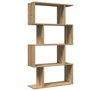 vidaXL Étagère séparatrice de pièce à 4 Niveaux chêne Artisanal, étagère, étagère à Livres, étagère de Rangement, bibliothèque, Support de Rangement