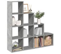 vidaXL Étagère séparatrice de pièce à 4 niveaux – gris béton
