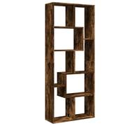 vidaXL Étagère séparatrice de pièce chêne fumé 67x25x161,5 cm, étagère, étagère à Livres, étagère de Rangement, bibliothèque, Support de Rangement