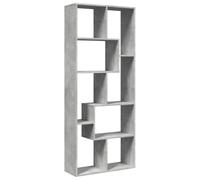 vidaXL Étagère séparatrice de pièce Gris béton 67x25x161,5 cm, étagère, étagère à Livres, étagère de Rangement, bibliothèque, Support de Rangement