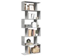 vidaXL Étagère séparatrice de pièce à 6 Niveaux Gris béton 70x24x193cm, étagère, étagère à Livres, étagère de Rangement, bibliothèque