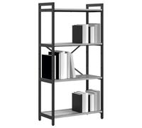 vidaXL Étagère Sonoma Gris 60 x 30 x 120 cm Bois d'ingénierie, Étagère Industrielle Moderne, Rangement en étagères, déco pour Organiser ta Maison, Meuble Livre Libre