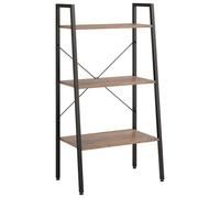 vidaXL Étagère sur pied 3 niveaux Marron foncé et noir 56x35x108 cm