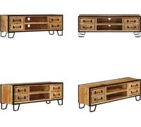 vidaXL Etagère TV avec tiroirs 120 x 30 x 40 cm Bois massif de manguier - Meuble TV - Armoire TV - Armoire HiFi