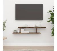vidaXL Étagère TV murale Chêne fumé 125x18x23 cm Bois d'ingénierie 815876