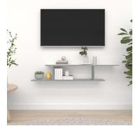vidaXL Étagère TV murale Sonoma gris 125 x 18 x 23 cm Bois d'ingénierie